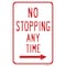 Signmission No Stopping Any Time With Right Arrow, Heavy-Gauge Aluminum, 12" x 18", A-1218-24968 A-1218-24968 - alternate 1